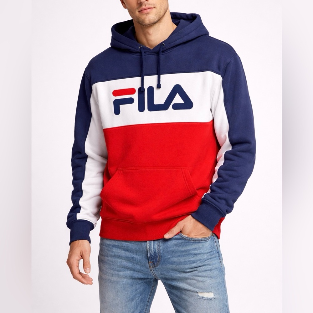 FILA Hooded Sweatshirt. Unisex. Men’s size L. Vintage hoodie. GUC - Picture 1 of 9